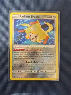 Pokemon TCG Radiant Jirachi Silver Tempest 120/195 Holo Radiant Rare - Image 1
