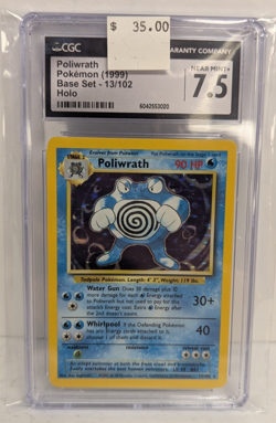 Poliwrath Pokemon (1999) Base Set - 13/102 Holo CGC 7.5 Near Mint+ - Image 1