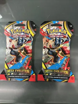 Pokemon TCG Mega Evolution Sleeved Booster Pack Lot of 2 - Image 1