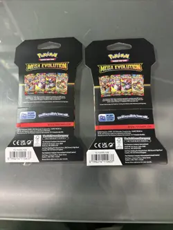 Pokemon TCG Mega Evolution Sleeved Booster Pack Lot of 2 - Image 2