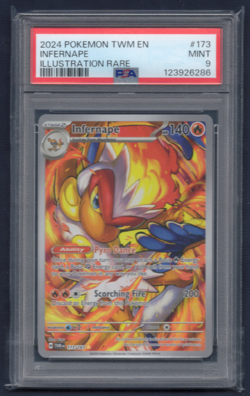 Pokemon TCG Infernape 173/167 Twilight Masquerade Illustration Rare PSA 9 - Image 1