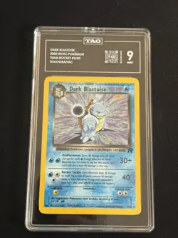 2000 Pokemon Rocket TCG DARK BLASTOISE TAG 9 Mint HOLO RARE 3/82 - Image 1