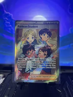 Pokemon TCG Scarlett & Violet Paldea Fates Paldean Student 230/091 Full Art - Image 1