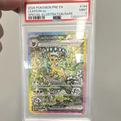 Pokemon Leafeon ex Sv: Prismatic Evolutions Special Illustration Rare Holo PSA 9 - Image 1