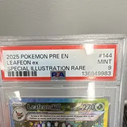 Pokemon Leafeon ex Sv: Prismatic Evolutions Special Illustration Rare Holo PSA 9 - Image 3