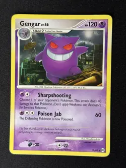 Pokemon TCG Gengar Lv. 46 17/99 Platinum Arceus Regular Rare Vintage 2009 - Image 1