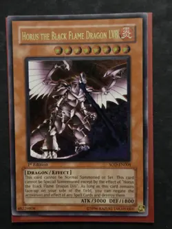 Horus the Black Flame Dragon LV8 SOD-EN008 Ultimate 1st Edition Yu-Gi-Oh 1996 - Image 1