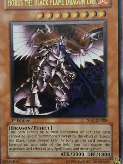 Horus the Black Flame Dragon LV8 SOD-EN008 Ultimate 1st Edition Yu-Gi-Oh 1996 - Image 3