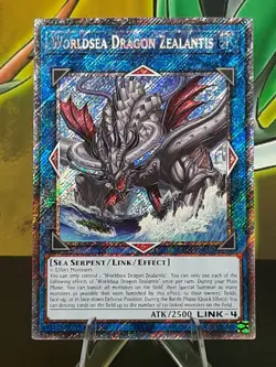 Yu-Gi-Oh! Worldsea Dragon Zealantis RA04-EN082 Platinum Secret Rare 1st Ed *New* - Image 3