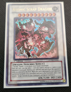 Yu-Gi-Oh Atomic Scrap Dragon STOR 1st Edition Ultra Rare Light Played - Image 1