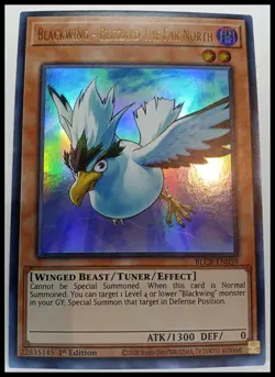 YuGiOh Crystal Revenge Blackwing Blizzard the Far North BLCR-EN059 NM/MT UR - Image 1