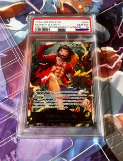 One Piece ST13-003 Luffy 2nd Anniversary Tournament Winner Promo PSA 10 - Image 1
