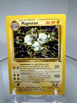 Magneton 26/62 Fossil Pokemon Card Vintage WOTC Non-Holo Rare NM - Image 2