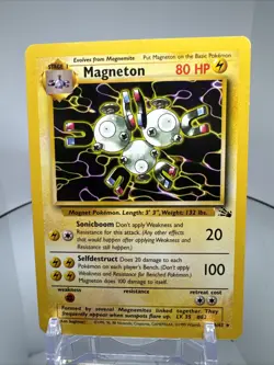 Magneton 26/62 Fossil Pokemon Card Vintage WOTC Non-Holo Rare NM - Image 3