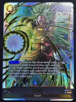Broly FB08-122 Secret Rare Saiyan's Pride Dragon Ball English Card Fusion World - Image 1