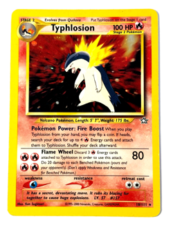 Typhlosion Card 18/111 Unlimited Holo Rare Neo Genesis MP Pokemon Card - Image 1