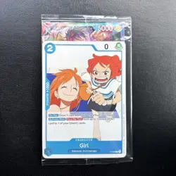 One Piece Promo Card P-096 Girl Nami Sealed + Monkey.D.Luffy Promo - Image 1
