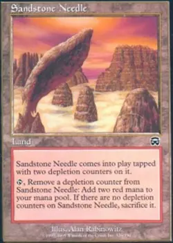 Moderatly Played, English - 1 x MTG Sandstone Needle - Foil Mercadian Masques - Image 1