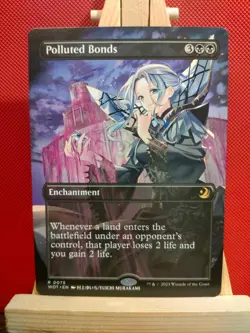 Polluted Bonds (Borderless Anime)- Wilds of Eldraine: Enchanted Tales - NM - MTG - Image 1