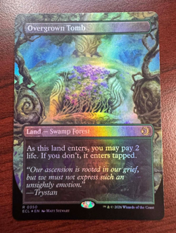 🌈 Overgrown Tomb - Borderless FOIL Rare - MTG #0350 - Lorwyn Eclipsed NM - Image 1