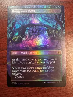 🌈 Overgrown Tomb - Borderless FOIL Rare - MTG #0350 - Lorwyn Eclipsed NM - Image 2