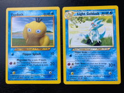 2 Pokemon Neo Destiny Non-Holo Light Golduck 47/105 & Psyduck 79/105 EX - Image 1
