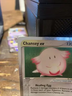 Chansey EX 96/109 Ruby and Sapphire HOLO SWIRL HP Pokemon TCG - Image 3