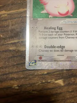 Chansey EX 96/109 Ruby and Sapphire HOLO SWIRL HP Pokemon TCG - Image 5