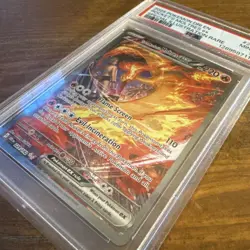PSA 9 Team Rockets Moltres EX Pokemon TCG Destined Rivals 208/182 - Image 3