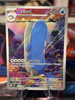 Pokemon 2025 SV Journey Together Wailord 162/159 Illustration Rare Near Mint - Image 1
