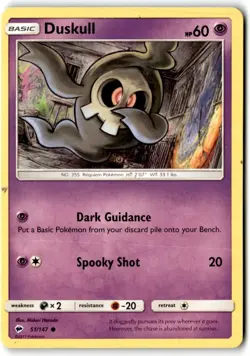 2017 Sun & Moon - Burning Shadows Duskull #51 Basic/Common - Image 1
