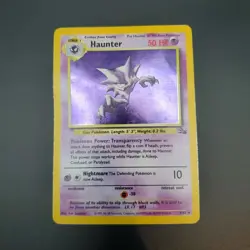 Pokemon TCG Base Set Holo Haunter Fossil LP 6/62 1999 - Image 2