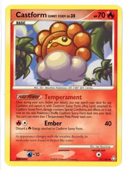 Castform Sunny Form 51/146 Legends Awakened Pokemon Card - Image 1