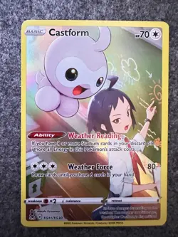 Castform TG11/TG30 Lost Origin Trainer Gallery Ultra Rare Pokemon Card - Image 1