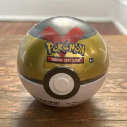 Pokemon TCG Level PokeBall Tin Pack J21 Ball Factory Sealed RARE 3 Booster - Image 1