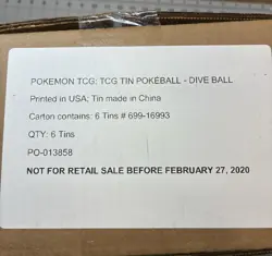 Pokemon Dive Ball Tin Case Sealed H19 Lost Thunder Burning Shadows XY Breakpoint - Image 3