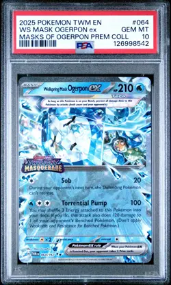 2024 POKEMON TWM EN #064 WELLSPRING MASK OGERPON EX PSA 10 TWILIGHT MASQUERADE - Image 2