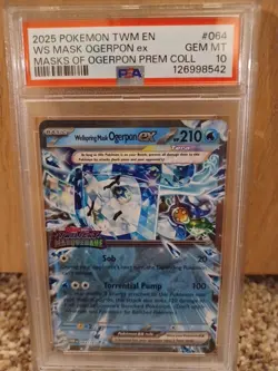 2024 POKEMON TWM EN #064 WELLSPRING MASK OGERPON EX PSA 10 TWILIGHT MASQUERADE - Image 4