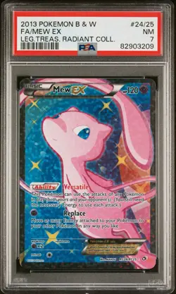 Pokemon Mew EX Full Art RC24/RC25 Legendary Treasures Radiant Collection PSA 7 - Image 1