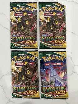 Pokemon Evolving Skies Booster Packs Brand New Sealed x4 - Image 1