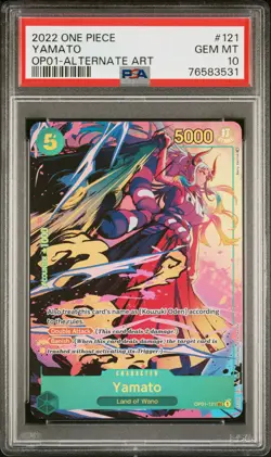 PSA 10 Yamato #OP01-121 One Piece Romance Dawn 2022 Alternate Art - Image 3