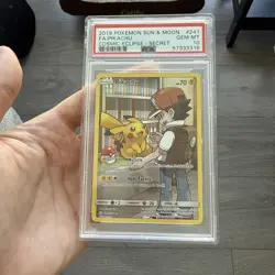 PSA 10 Pikachu Secret 241/236 Sun Moon Cosmic Eclipse Pokemon Card PSA 10 - Image 1