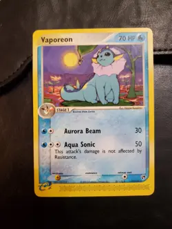 Vaporeon 25/100 Rare EX Sandstorm Pokemon Card MP - Image 1