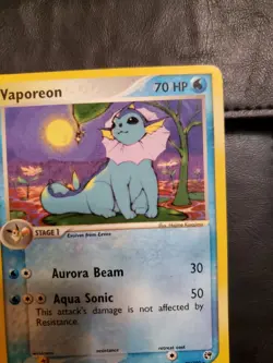 Vaporeon 25/100 Rare EX Sandstorm Pokemon Card MP - Image 4