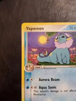 Vaporeon 25/100 Rare EX Sandstorm Pokemon Card MP - Image 5