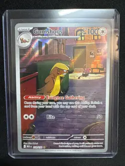 Gumshoos Illustration Rare 153/132 Mega Evolution Pokemon TCG Near Mint Card NM - Image 1