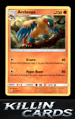 Archeops 121/236 Rare SM - Unified Minds Pokemon Card NM - Image 1
