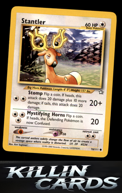 Stantler 076/111 Common Neo Genesis Pokemon Card NM - Image 1