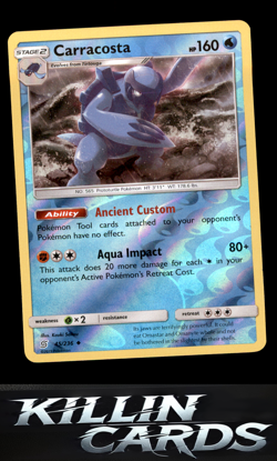 Reverse Holofoil Carracosta 45/236 Pokemon Uncommon SM - Unified Minds Card NM - Image 1