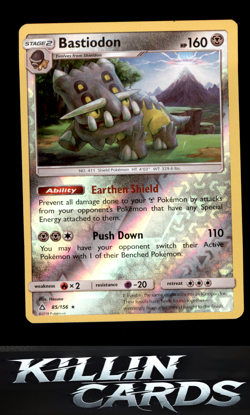 Reverse Holofoil Bastiodon 85/156 Pokemon Holo Rare SM - Ultra Prism Card NM - Image 1